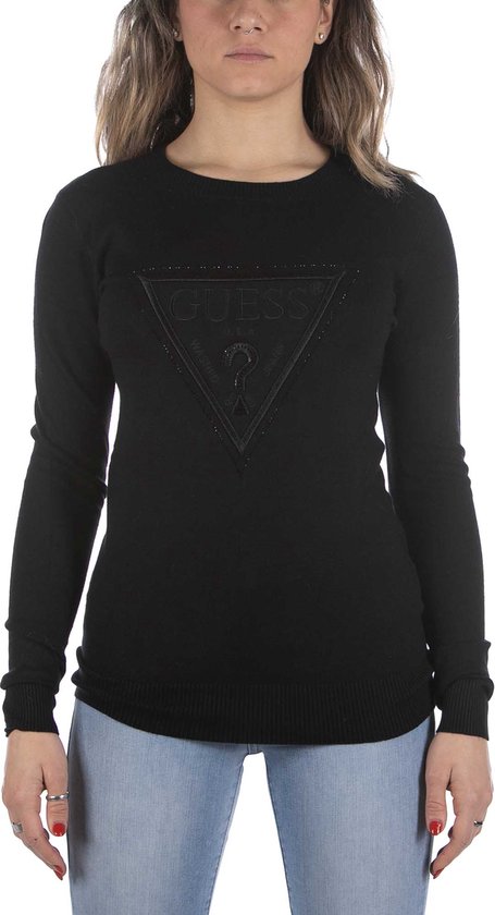 Guess - Maat XS - Eloise RN LS Dames Sweater - Zwart