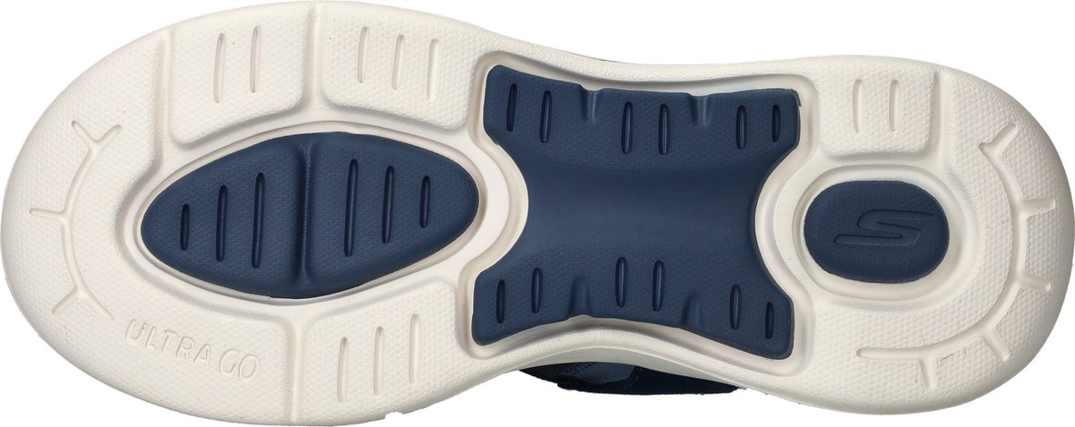 sneaker, sportschoen, witte zool, blauw details, zoolvorm