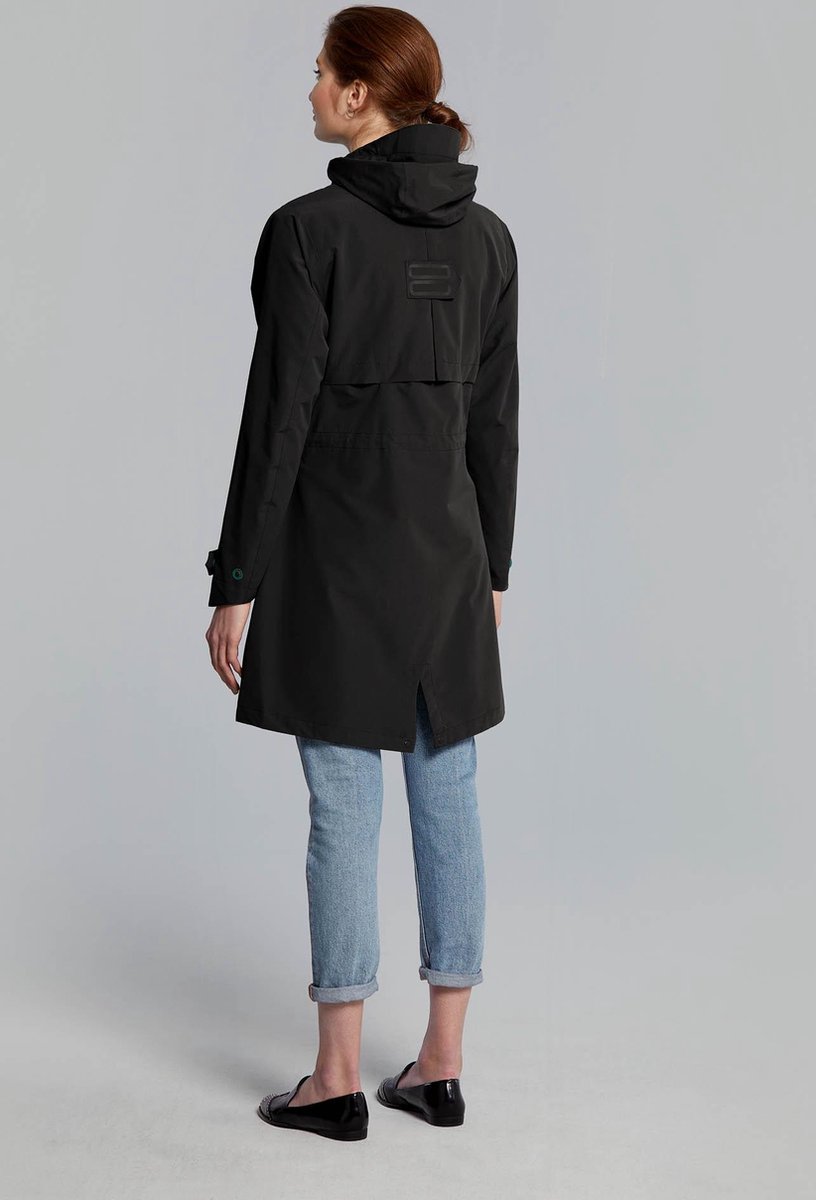 Basil Mosse Parka Regenjas Dames - Maat L - Zwart