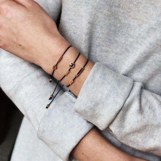 Esprit ESBR00741H21 Mini - armband - Textiel - Blauw en rosékleurig - 21 cm