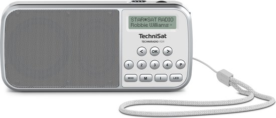 Techniradio RDR DAB+ zakradio - FM - AUX - USB - zaklamp - wit