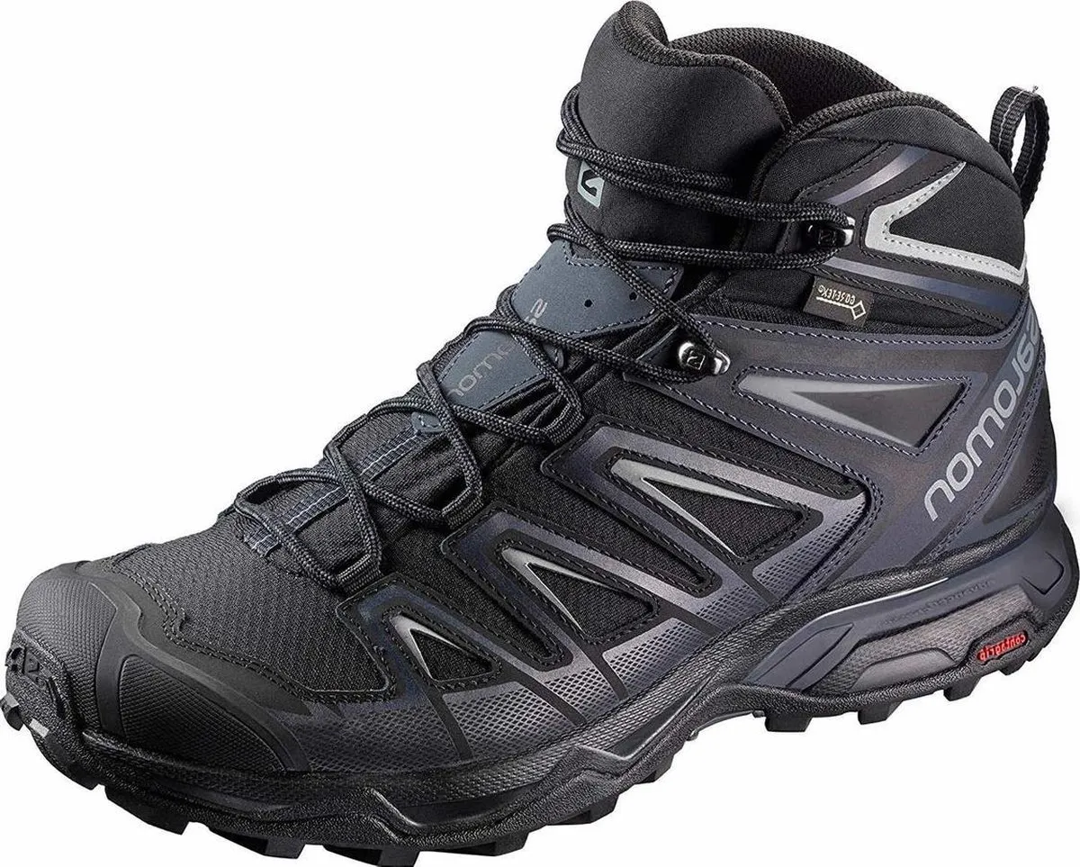 Salomon - Maat 44 2/3 - X Ultra 3 Mid Gtx Wandelschoenen Heren - Zwart / India Ink / Monument