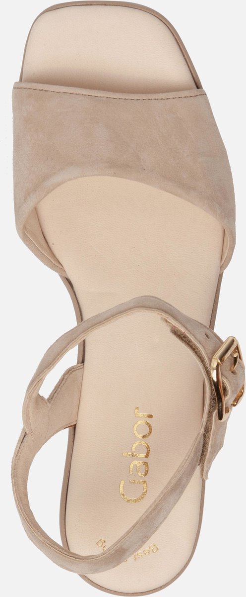 Gabor- Maat 39- Sandalen met hak beige Suede
