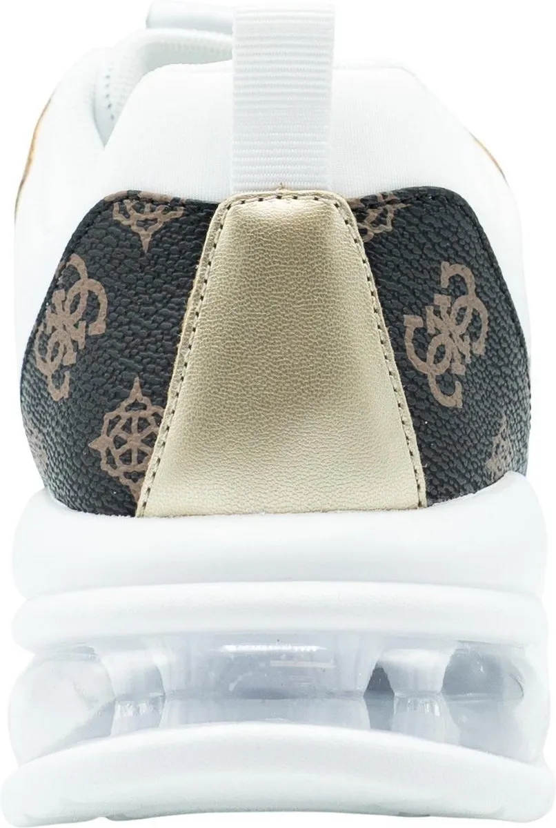 Guess - maat 39 - Fever To Active Dames Sneaker - Wit/Bruin