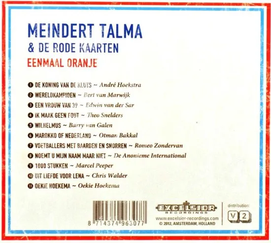 Meindert &amp; de Rode Talma - Eenmaal Oranje (Digi) - CD