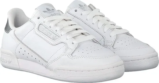 adidas Continental 80 W Dames Sneakers - 38 - Cloud White/Cloud White/Silver Met.