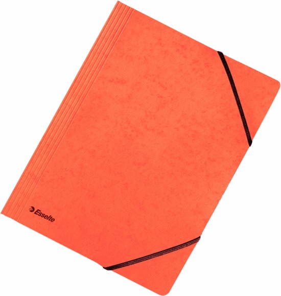 Incompleet - Esselte Rainbow 3-klepsmap met elastiek - A4 - 25 stuks - Groen