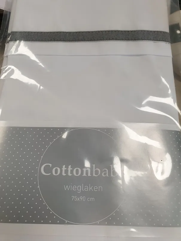 Cottonbaby Jeansband - Wieglaken 75x90 cm - Grijs