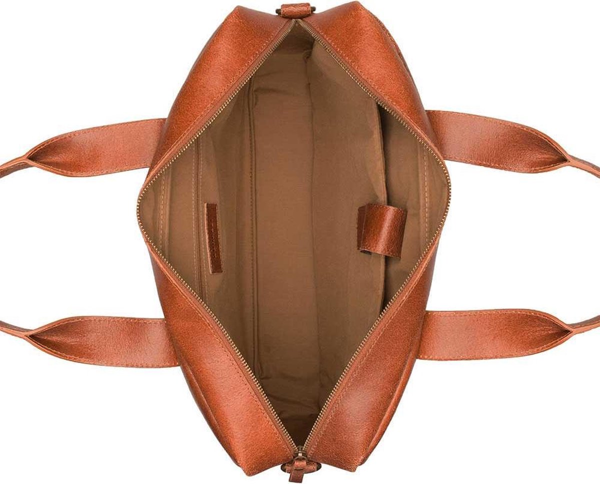 BURKELY Vintage River Schoudertas - Laptoptas 15.6 inch - Cognac