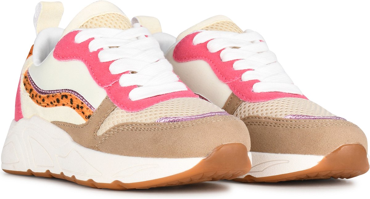 POSH by Poelman - mt 41 - CAROCEL Dames Sneakers - Beige met combinatie