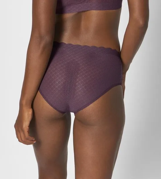 sloggi - Maat S - ZERO Feel Lace High Waist Brief - Kaluha