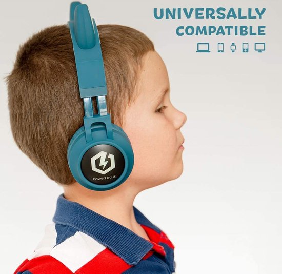 PowerLocus Buddy Draadloze On-Ear Koptelefoon voor Kinderen, Koptelefoons voor Telefoons, Tablets, P