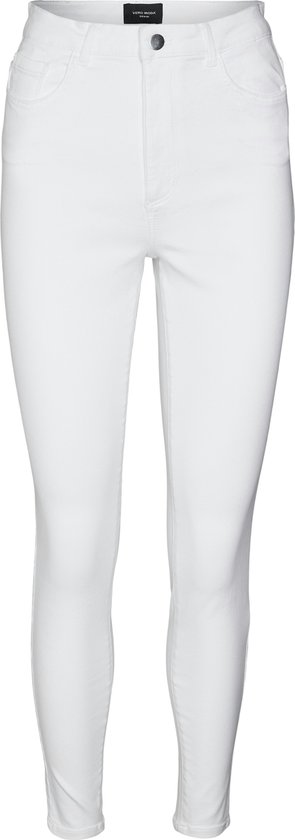 broek, witte kleur, smal model, stretch, katoen enkelparel