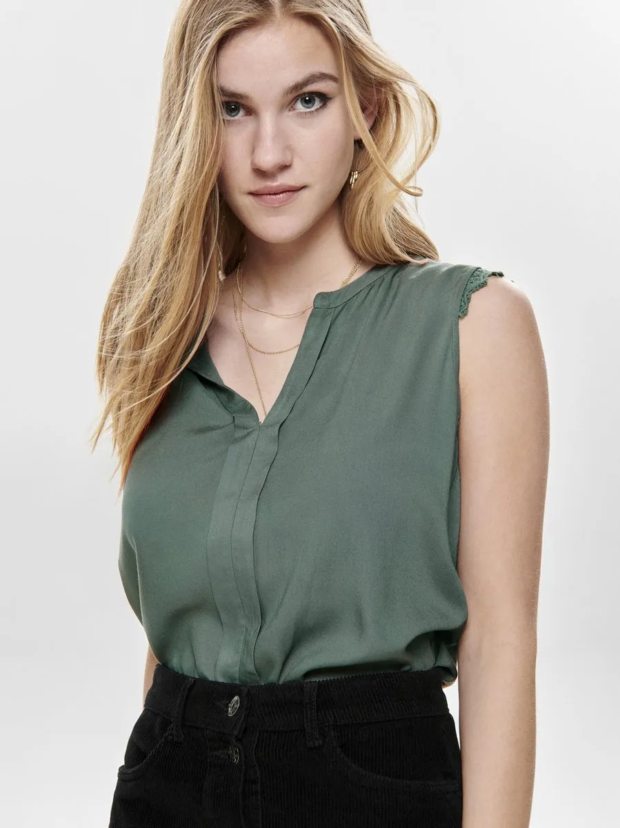 ONLY - Maat XXL (44) - ONLKIMMI S/L TOP WVN Dames T-Shirt