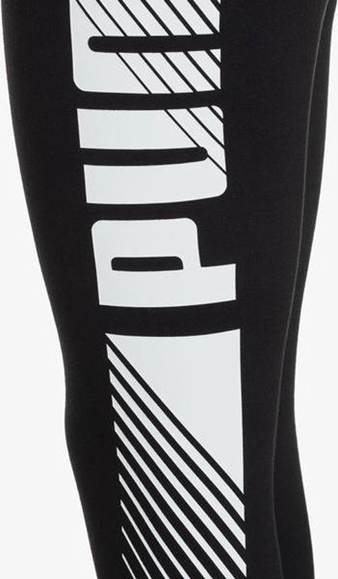 PUMA  - Maat XL - ESS+ Graphic Leggings Legging Dames - Puma Black
