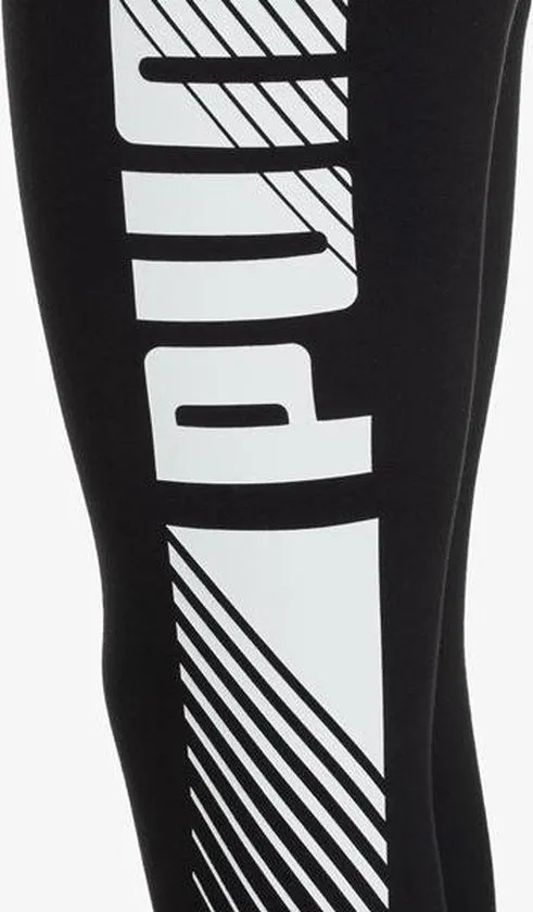 PUMA  - Maat XL - ESS+ Graphic Leggings Legging Dames - Puma Black