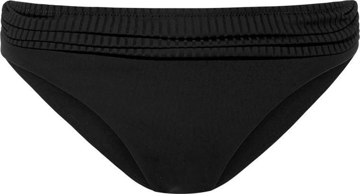 bikini, broekje, zwart, riempjes, stretch