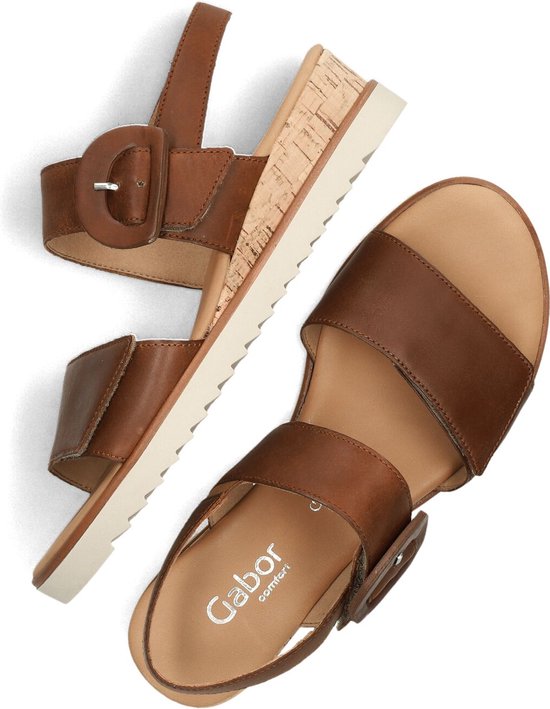 Gabor 752 - maat 39 - Sandalen - Met Sleehak - Dames - Camel