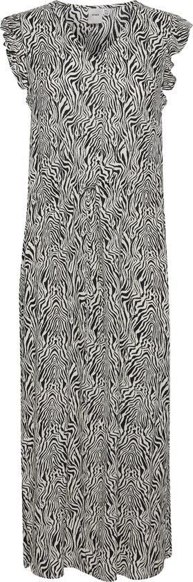 zebraprint, maxi-rok, mouwloze-kleed, zwart-wit, kleding