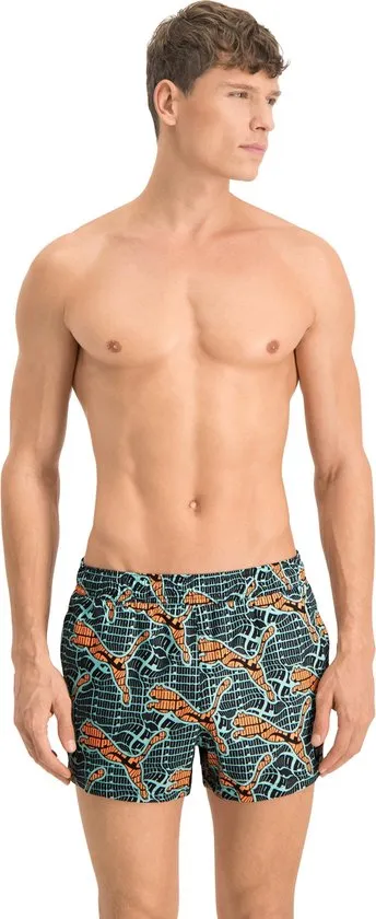 PUMA Maat S SWIM MEN CAT LOGO AOP SHORT SHORTS 1P