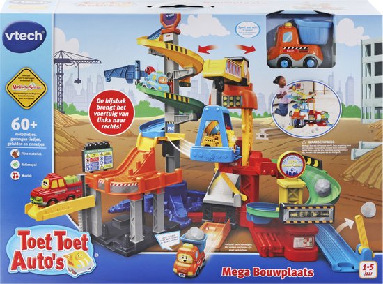VTech Toet Toet Auto's Mega Bouwplaats Speelset - Met Speelgoed Auto - Educatief en Interactief Baby