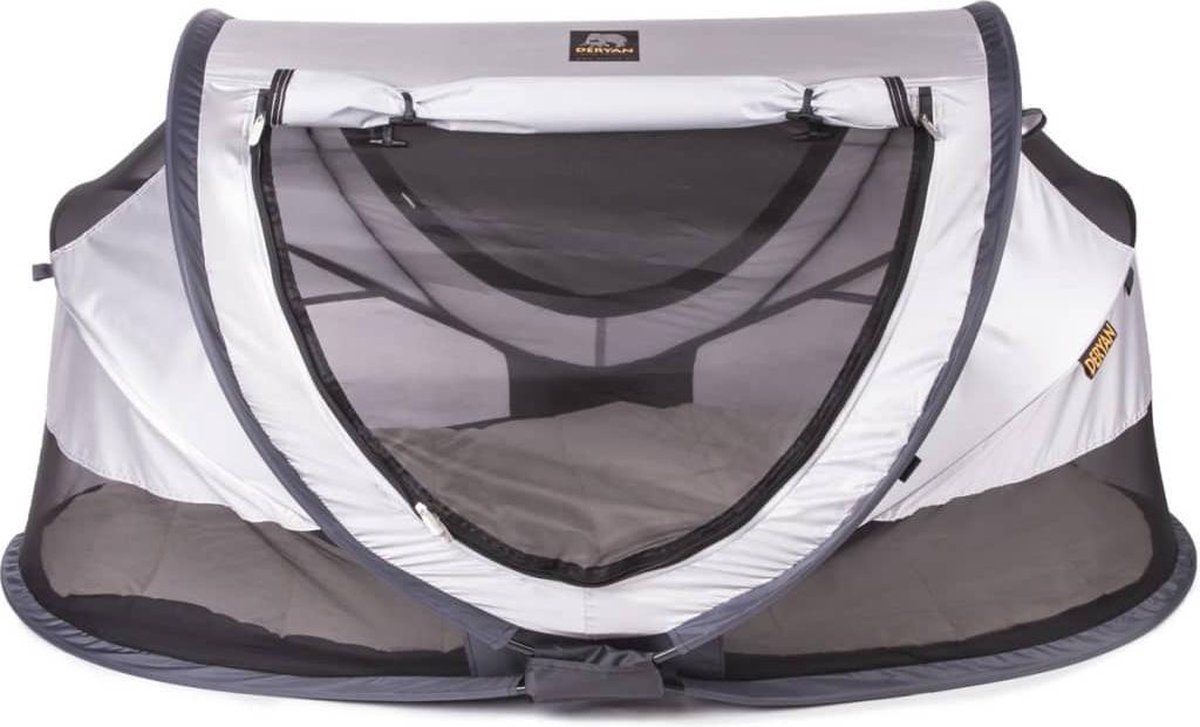 Deryan Peuter Luxe Campingbedje – Inclusief zelfopblaasbare matras - Silver