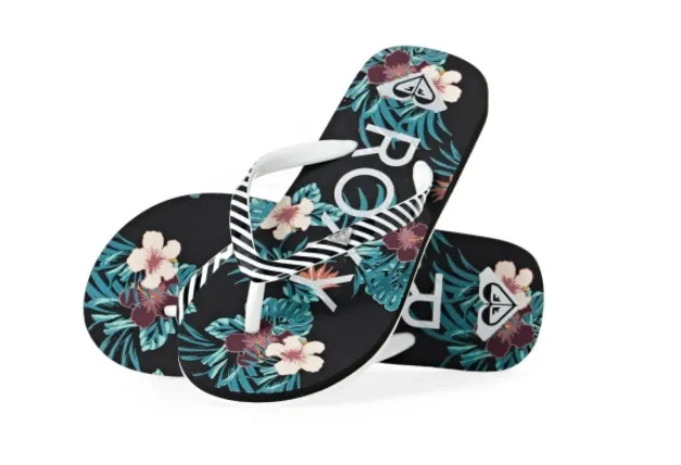 Roxy Pebbles VII - 33 - Meisjes Slippers - Black Multi