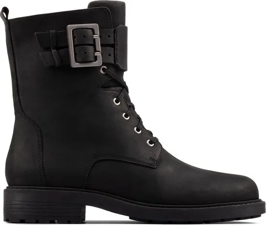 Clarks Orinoco2 Lace - Maat 36 - Dames Laarzen - Black Leather