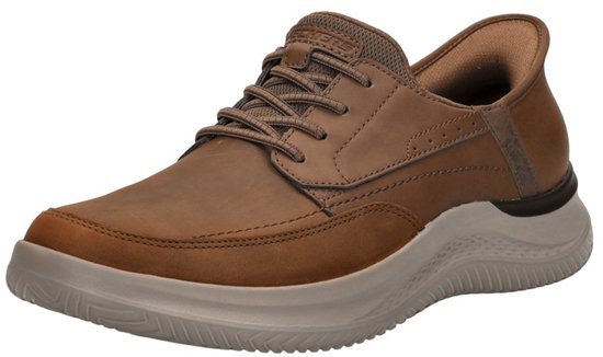 sneaker, loungewear, brown leather, lace-up, sneaker-sole