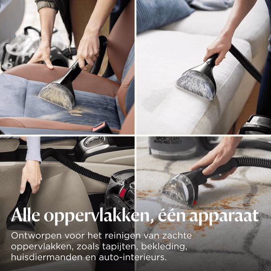 BISSELL SpotClean Auto Pro Select Draagbare Vlekkenreiniger - Tapijtreiniger voor Bank, Auto & Matras -
