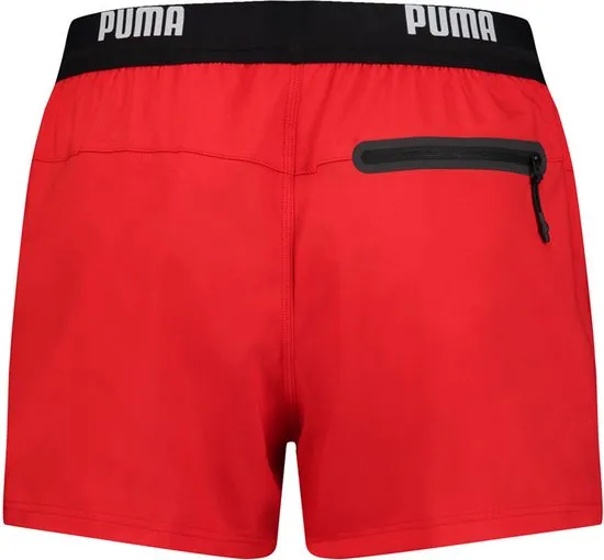 PUMA Maat S Swim Logo Short Heren Zwembroek - rood