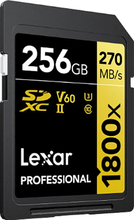 Lexar Professional SDXC 256GB BL 1800X UHS-II V60 Gold
