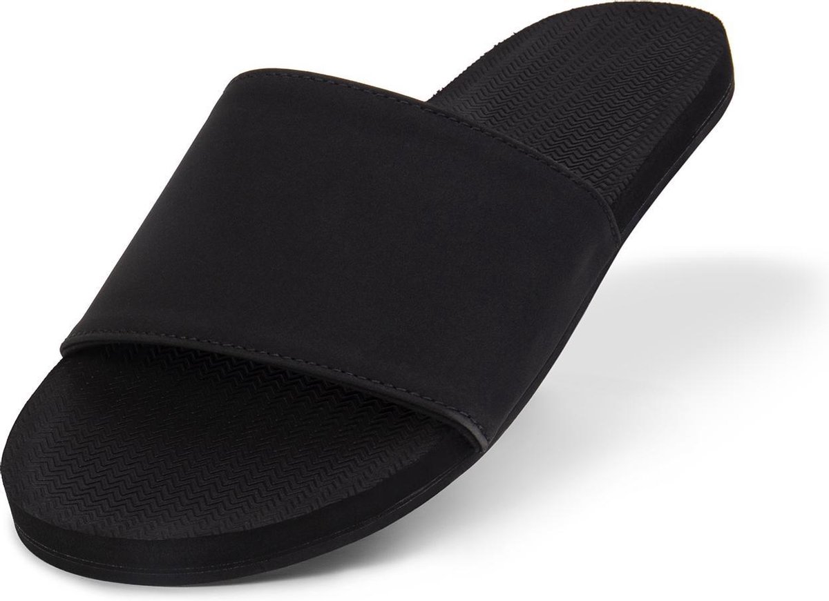 slip-on, sandalen, zwarte, band, antislip