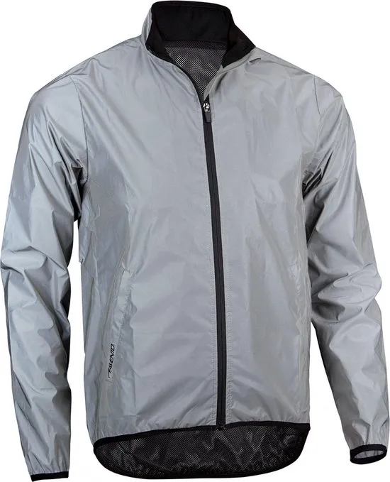 Avento Maat M Reflecterend Hardloopjack Heren - Zilver
