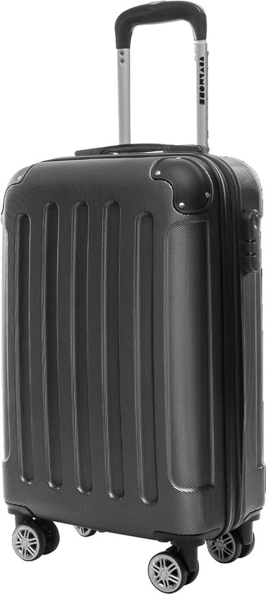 Handbagage Koffer met Wielen - Cijferslot - Trolley - 54x36x20cm - 38L - Zwart
