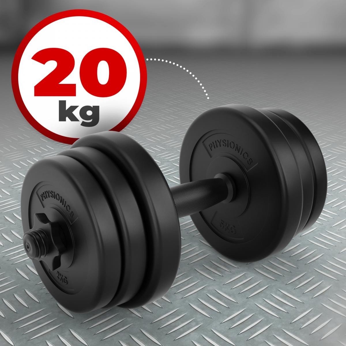 dumbbell, weighs-20kg, gym, fitness, metallic