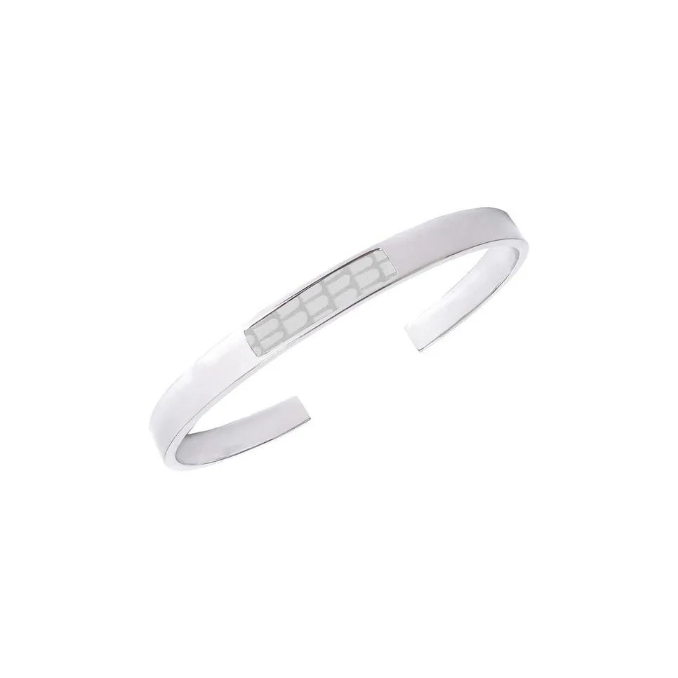 Bandhu armband - White Leather Lizard