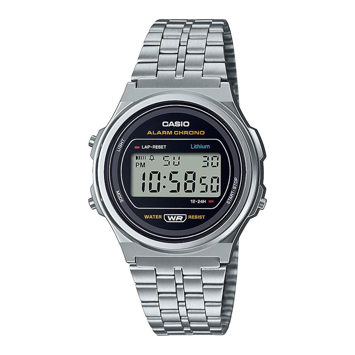 Casio Vintage Iconic A171WE-1AEF Unisex Horloge 37 mm - Zilverkleurig