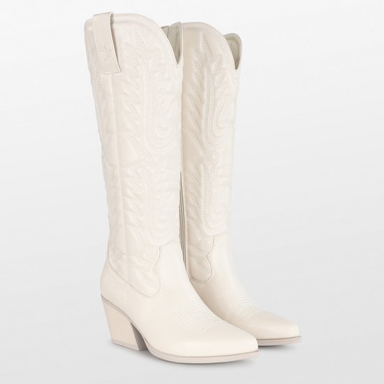 POSH by Poelman JILL -maat 37- Dames Western Laarzen - Off White