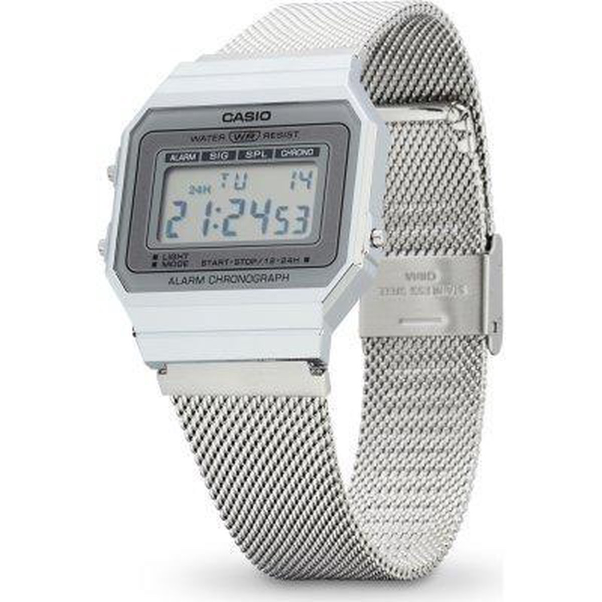 Casio Vintage A700WEM-7AEF Unisex Horloge 33 mm - Zilverkleurig