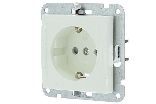Exin Riva contactdoos led, Inbouw, 1-voudig, randaarde polarwit