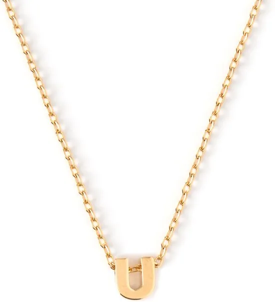 Orelia letter ketting U goudkleurig - 46 cm