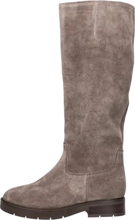 laarzen, knee-high, suede, grijsbruin, ruggewildSoort