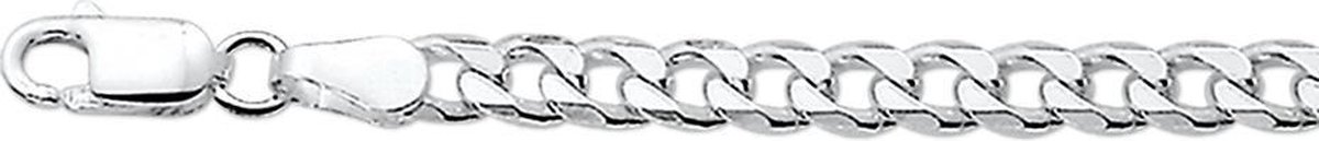 The Jewelry Collection - Ketting Geslepen Gourmet 4,0 mm - Zilver