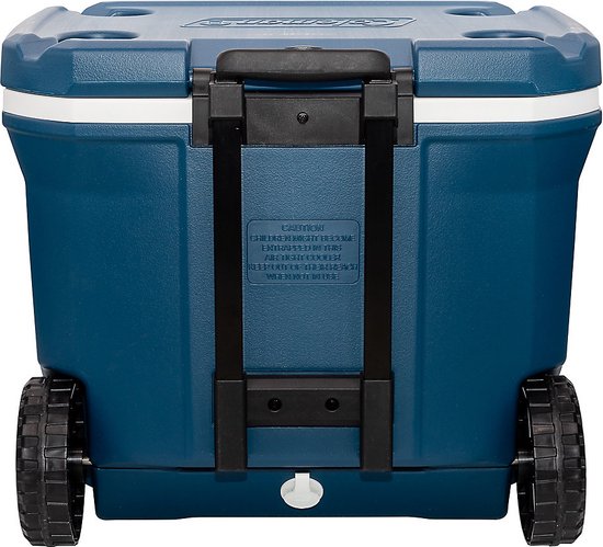 koelbox, koelwagen, wielen, handvat, klapdeksel