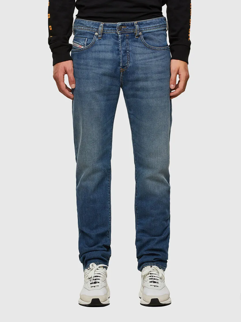 Diesel Duster heren jeans 009EI taps toelopend - W27-L32 - midden blauw