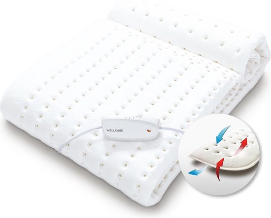 Wellcare WE-167 UBHD XL elektrische warmte deken 1-persoons COSY | 90 x 200 cm | 4D DWF technologie