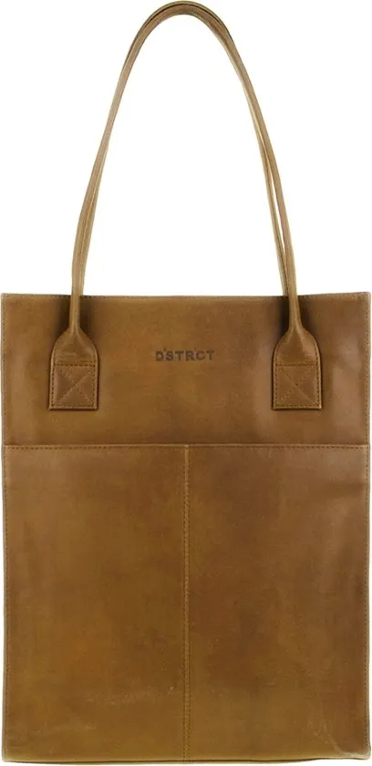 DSTRCT Medium Schoudertas Leer - Main Street - Cognac
