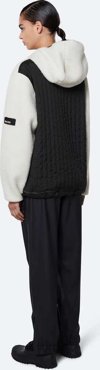 Rains - maat M/L - Fleece Pullover Hoodie - Off White - Unisex