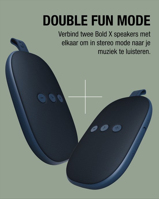 Fresh ‘n Rebel Rockbox Bold X - Bluetooth speaker draadloos - Steel Blue